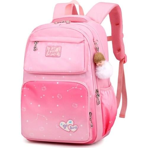 For School Gradient Sky Sweet Beautiful Girl School Bag Waterproof Nylon High-Capacity Knapsack Kids Satchels Girls Backpacks