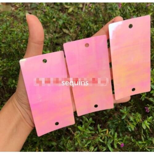 Sewing supplies 50*100mm rectangular pink sequins wedding sequins pink sequins manual sequins