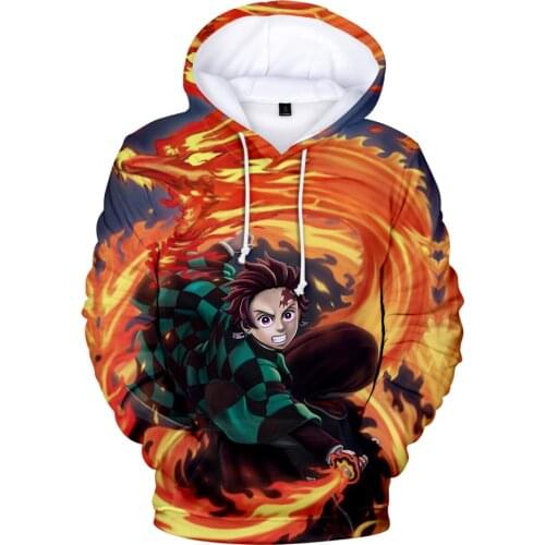 Anime Demon Slayer Kimetsu no Yaiba 3D Men Women Hoodies Sprint Autumn Sweatshirts boy/girls Fashion Sportswear Harajuku Tops