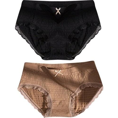 Women Fashion Panties Seamless Low-waist Panties Women Underwear Solid Color Briefs Female Lingerie