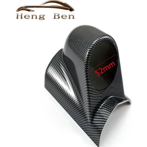 HB Carbon 2" 52mm Universal A-Pillar Single Hole Dash Gauge Meter Pod Mount Holder Left Hand Drive