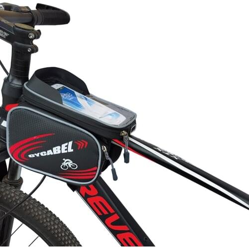CYCABEL Bike Bag Rainproof Bicycle Front Touch Screen Phone Bag High Capacity Mountain MTB Bike Bag Top Tube Cycling Pannier Bag