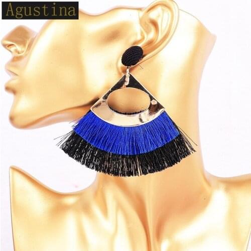Tassel Earrings Boho Women Earings 2019 Jewelries Statement Fashion Statement Big Long Jewelry Bohemian Handmade Dangle oversize