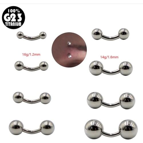 1 PC G23 Solid Titanium Banana Barbell Ring Eyebrow Ring Ear Tragus Cartilage Earrings Body Piercing Jewelry