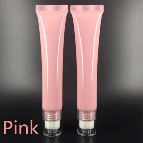 1Pc Pink 20g Stainless Steel Beads Durable Refillable Bottles Set Travel Package Cosmetics Plastic Squeeze The Bottle