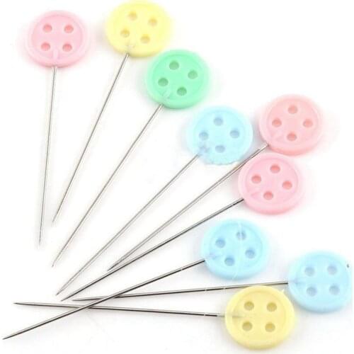 100pcs/bag Pins Mixed Colors Sewing Patchwork Pins Flower Head Pins Sewing Tool Needle Arts Sewing Accessories Button