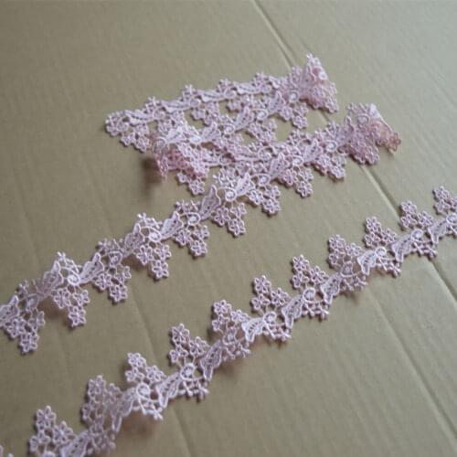 Somelace 2Yds/lot 4cm wide Pink Wavy edge floral Venise Lace Trim for Garment,Curtain Decorcation venise lace 2018072002