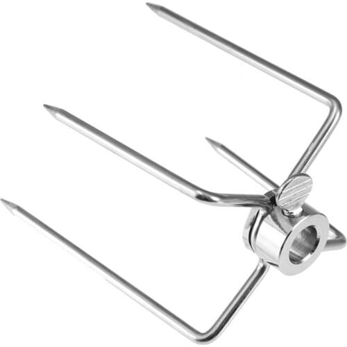 2Pcs Picnic Charcoal BBQ Fork 10cm 4 Forked Grilled Beef Kebab Skewer Chicken Drumstick Turkey Fork Barbecue Roast Accessories