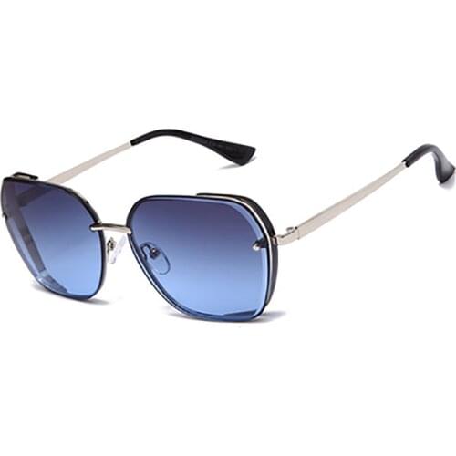 2021 sunglasses female sun protection and uv protection round face thin sunglasses square gradient color Korean version glasses