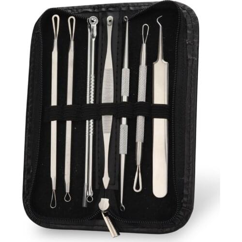 4/5/6/7/8pcs/set Blackhead Comedone Acne Pimple Blackhead Remover Tool Spoon for Face Skin Care Tool Needles Facial Pore Cleaner