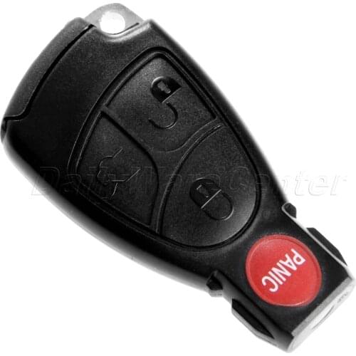 3+1 Panic Button Replacement Remote Car Key Fob Shell Case Battery Clip Key Insert For MERCEDES-BENZ S E C R CL GL SL CLK SLK