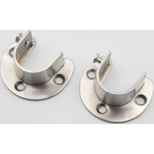 4 pcs/Lot 25mm Stainless steel thickened flange seat rail seat high leg round tube seat towel tube curtain rod seat