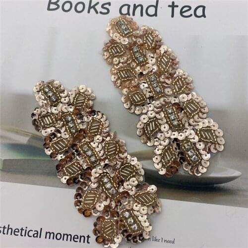 8PCS Handmade Sewing Beads Rhinestones Applique for Womens Clothing Decoration