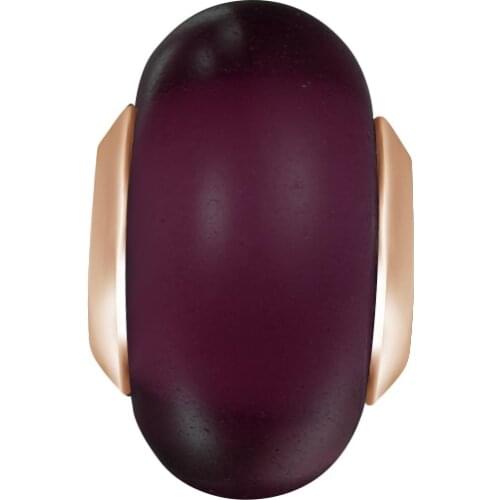 2021 New Fits Pandora Bracelet Original 925 Sterling Silver Matte Purple Murano Glass Charms Beads for Jewelry Making Kralen