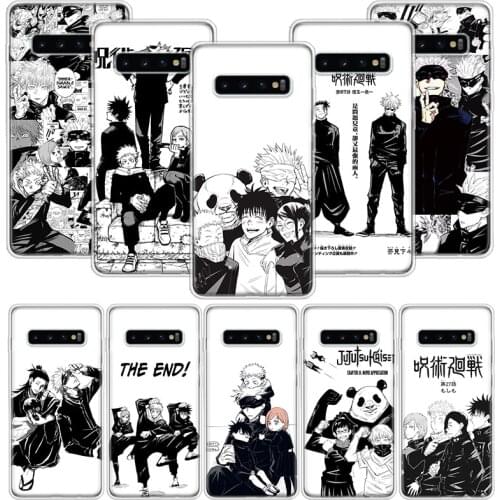 Black Jujutsu Kaisen Satoru Gojo Phone Case For Samsung Galaxy S10 S20 S21 S9 S8 S7 Note 10 20 9 8 FE J4 J6 Ultra Plus Lite Pro