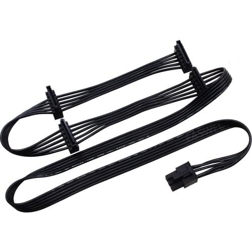 6 PIN to 4x Sata Driver Power Cable For EVGA SuperNova