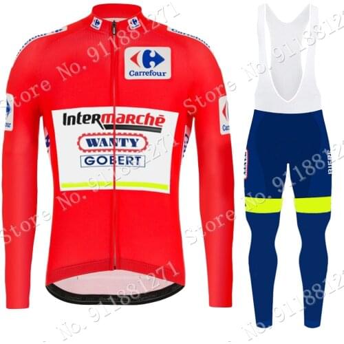 Team 2021 Wanty Suit Cycling Jersey Set Cycling Clothing Summer Mens Long Sleeve MTB Bike Road Pants Bib Maillot Culotte