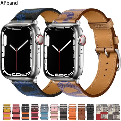 Leather Strap for Apple band 44mm 42mm 40mm 38mm Wristband bracelet sport correa Single tour for Apple watch series SE 6 5 4 3 2