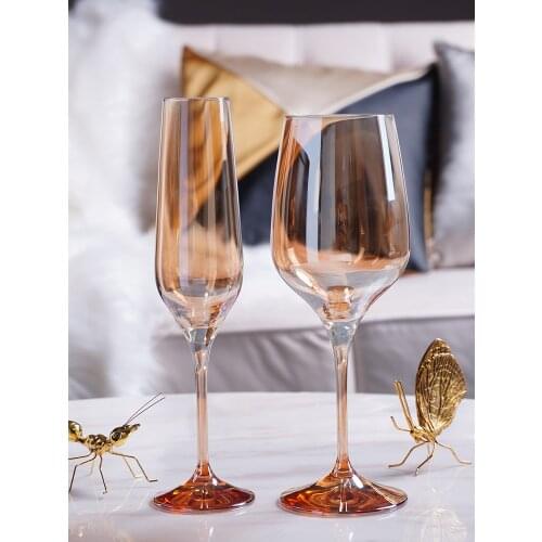 Creative Golden Wine Glass Goblet Wedding Flutes Champagne Cups Bar Hotel Home Drinkware Decorative accessories