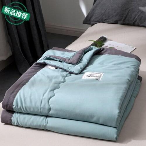Washed Cotton Solid Color Summer Summer Air Conditioning Quilt Single Double Comfortable Cool Breathable Summer Cool Quilt