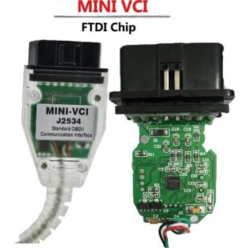 MINI VCI For TIS Techstream V15.00.028 minivci FTDI For J2534 OBD OBD2 Car Diagnostic Auto Scanner Tool MINI-VCI Cable
