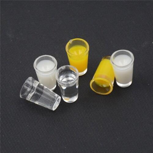 2PCS 1:6 Scale Miniature Juicer Milk Bottle Cup Ducks Doll Food Kitchen Living Crafts Landscape Dollhouse Miniature Toy
