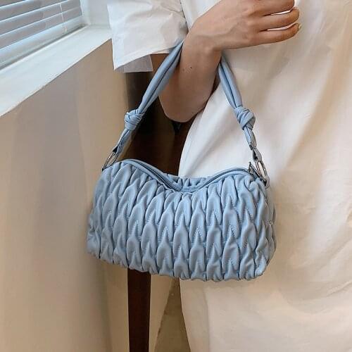 Fashion Pleated Handbag Purses Shoulder Crossbody Bags for Women 2021 New Big Capacity Totes Messenger Bags High Quality