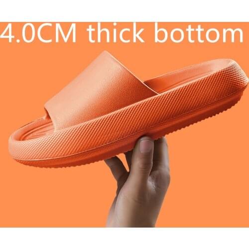 Summer Q Elastic Air Cushion Soft Household Couple Shoes Thick-Soled EVA Concave-Convex Midsole Non-Slip Female Bath Slippers