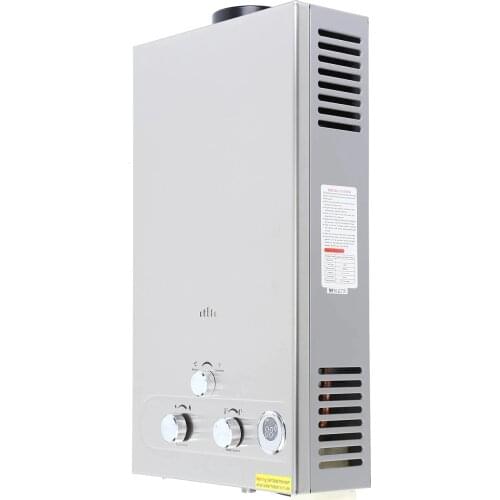 12L 20KW Propane Gas LPG Tankless Hot Water Heater Stainless Steel Instant Boiler with Shower Accessories