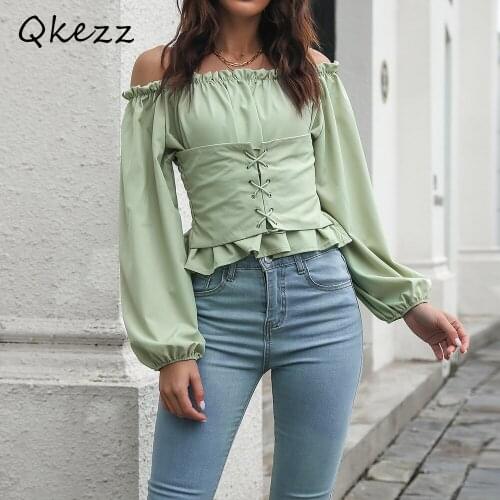 Qkezz Off Shoulder Blouses