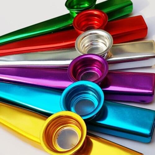 Multicolor Metal Kazoos Musical Instruments Flutes With Kazoo Flute Diaphragms Good Companion for Guitar,Ukulele, Violin, Piano