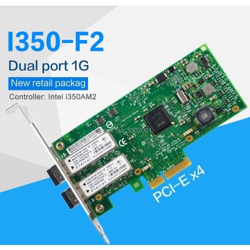 FANMI I350-F2 PCI-Express Dual Port Gigabit Multi-mode Fiber Network Card Comes With Modules intel I350AM2 Controller