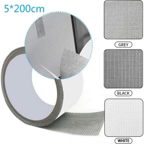 5*200CM Screen Anti-mosquito Mesh Repair Patch Tape Window Door Screen For Home Anti Mosquito Fly Mesh Broken Holes Repair Patch
