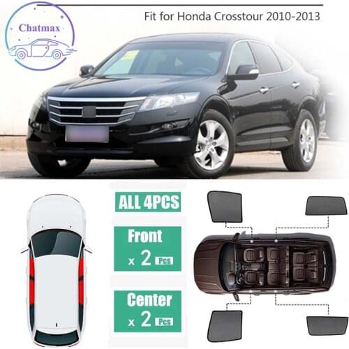 For Honda Crosstour 2.4L 3.5L 2010-2013 Window Sunshade UV Protection Ray Blocking Mesh Visor Laser Black Net Yarn