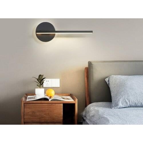 Modern led wall lamp for bedroom living room study room carridor home deco wall lights white black finished 90-260V