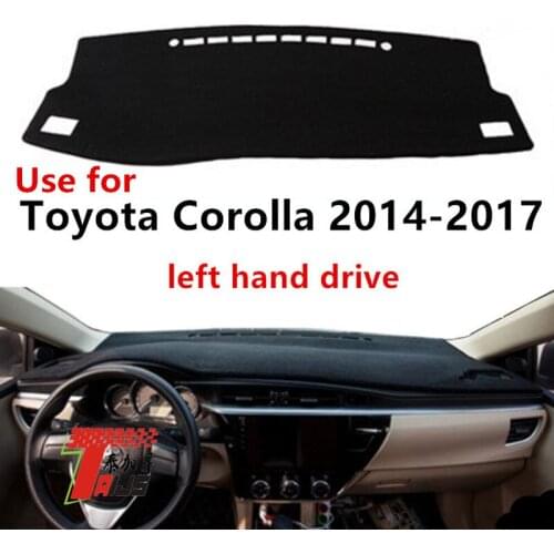 TAIJS Factory Avoid light Good Quality Polyester Fiber Car Dashboard Cover For TOYOTA Corolla 2014-2017 Left hand drive
