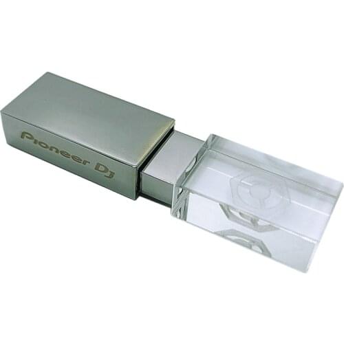 USB 3.0 Interface Crystal USB with Box Memory Flash Stick Pendrive (Custom DIY Personal.Company Logo)