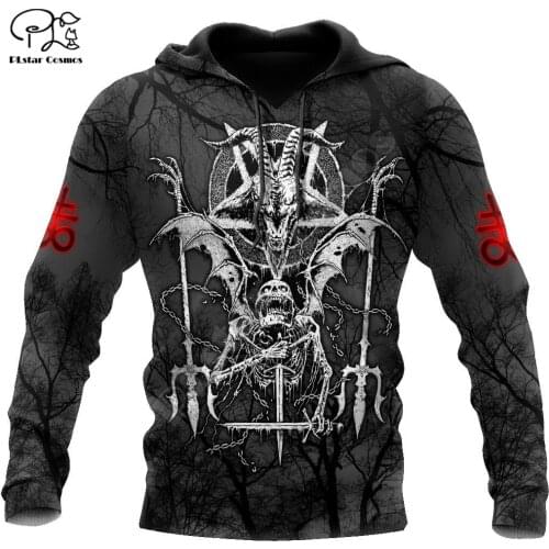 PLstar Cosmos Satan Devil Ghost Gothic Skull Funny Casual Pullover NewFashion Streetwear 3DPrint Men/Women Jacket Zip Hoodies 15