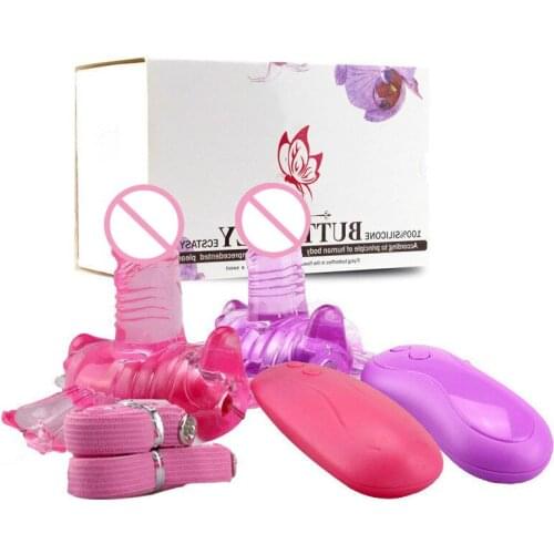 Female Butterfly Vibrator Clitoris Stimulator Strapon Vibrating Egg Vagina Massager G Spot Masturbator Inside Sex Toys For Women
