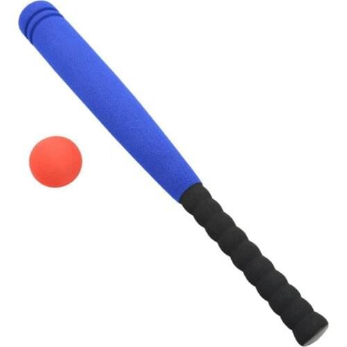 1 Set Foam Reusable Super Safe Baseball Bat with Baseball Set for Children Age 3 to 5 Years Old Practice Red and Blue