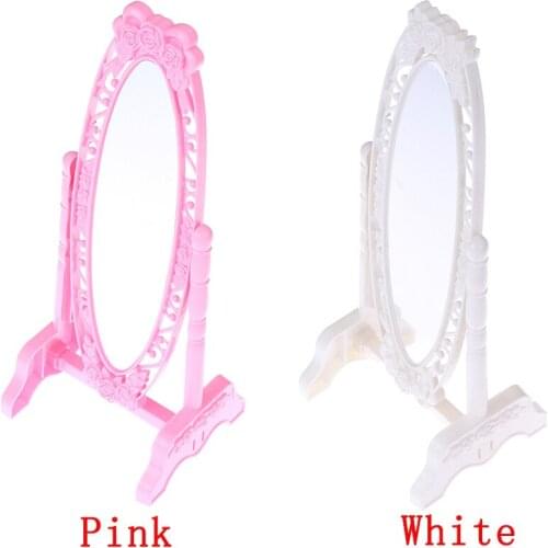1Pc Doll Make Up Mirror Rose Fashion Doll Mirror Mini Play Rotatable Party Furniture for Doll DIY Accessories