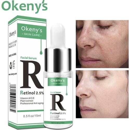 15ml Retinol 2.5% Facial Vitamin C Anti Wrinkle Serum Remove Dark Spots Collagen Serum Anti Aging Essence Whitening Face Serum