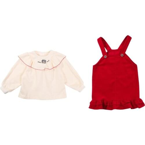 Baby Girl Dress 2pcs Sets Kids New 2021 Cute Fashion Infant Clothes Shirt+ Dress