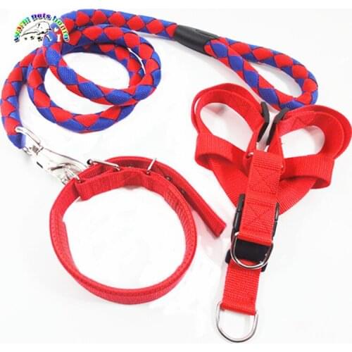 2PCS Pet Dog Collar Leash Dog Harness Leash Set for Small Medium Large Dogs Nylon Puppy Dogs Cats Harness Leash
