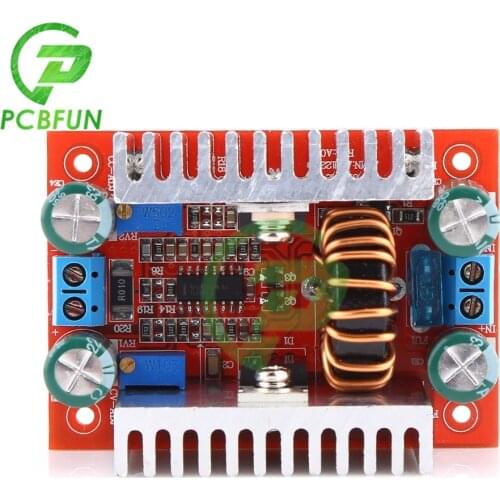 400W 15A DC-DC Boost Converter 8.5V-50V to 10-60V Step Up Power Transformer Supply Voltage Regulator Constant Power Heat Sink