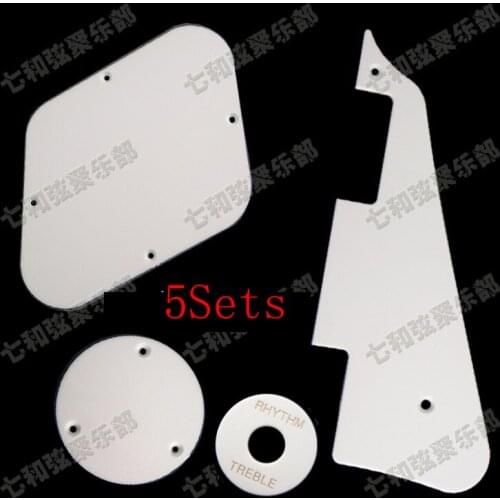 5 sets White Guitar Pickguard,Cavity Cover,Switch Cover,Pickup Selector Plate For Electric guitar