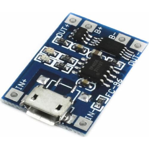 5pcs/lot 5V 1A Micro USB 18650 Lithium Battery Charging Board Charger Module+Protection Dual Function Diy Robot Part Kit