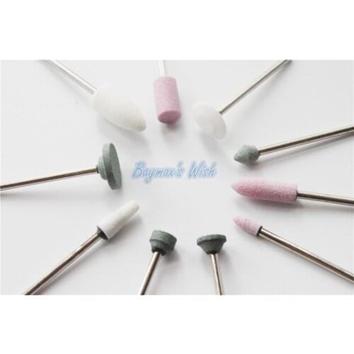 50Pcs Mixed Dental Gravel Ceramic thick Mounted Point Burs Assorted Polisher 2.35mm Shank