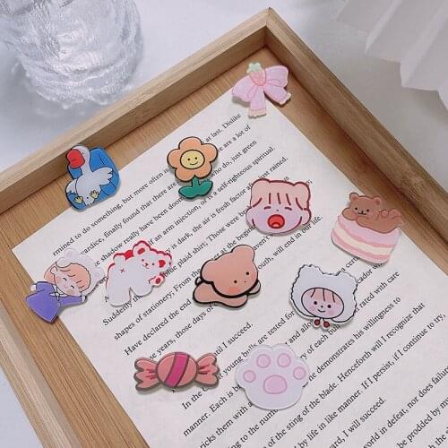 Cute Love Candy Cake Duck Girl Acrylic Brooch Unisex Student Pencil Bag Backpack Shoelace Decoration Brooch Pendant Friend Gift