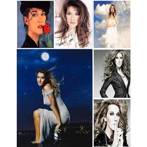 DIY Diamond Mosaic Embroidery Singers Celine Dion Cross Stitch Resin Full Square/round diamond painting needlework Wall Decor